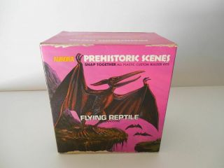 Aurora Prehistoric Scenes Flying Reptile Pteranodon 734 1971 Empty Box Only 3
