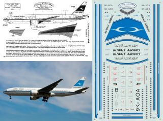 Flying Colors Decals 1/144 Boeing 777 (kuwait Airways)