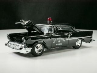 1957 Chevy Bel Air Shelton Connecticut Police 1/64 Scale Diorama Car Rare