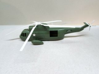 Processed Plastics Tim Mee Army Chopper Vintage Toy Helicopter Green Sea King