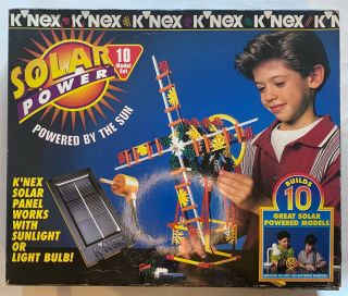 Vintage K Nex Solar Power Set Of Ten Models - 15401 & Factory Rare