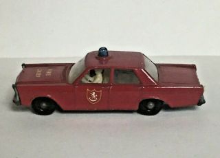 Vintage Matchbox Lesney 1960 Red Ford Galaxie Fire Chief Car No.  55/59 - Vg Cond