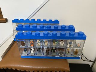 Lego Large 16 Minifigure Display & Storage Case Blue Brand