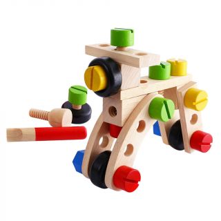 Wooden Vehicle Car Plane Building Blocks Kids Children Toy Diy