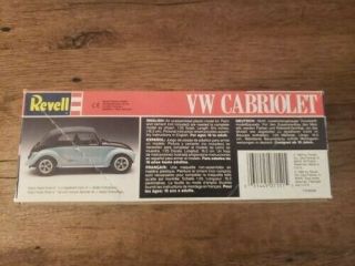 Revell 1989 VW Cabriolet 1:25 Scale Skips Fiesta Drive - In Model Kit 2