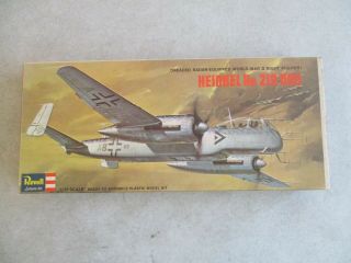 Vintage 1966 1/72 Scale Heinkel He 219 Owl Wwii Night Fighter Boxed By Revell