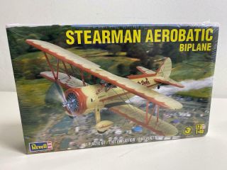 Revell 1:48 Scale Stearman Aerobatic Biplane Model Airplane Kit 85 - 5269