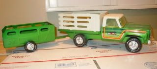 Vintage Nylint Farms Truck And Trailer Made In Rockford,  Ill.  Usa