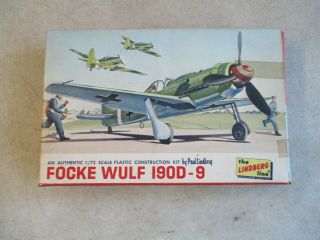 Vintage 1965 1/72 Scale Focke Wulf I90d - 9 Model Kit By Lindberg 433:29