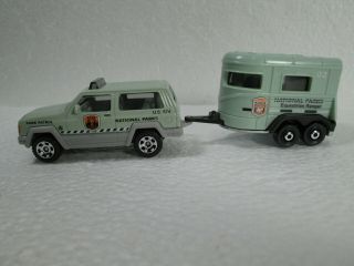 Jeep Cherokee With Horse Trailer National Parks 1/64 Scale Loose Matchbox