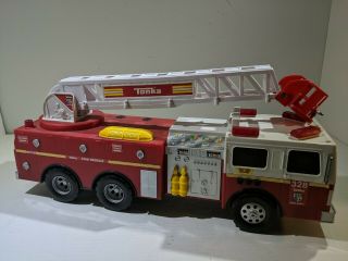 2010 Hasbro Tonka Fire Truck,  Lights And Sound All Plastic Truck