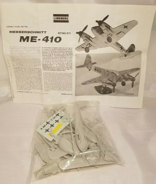Lindberg Messerschmitt Me - 410 Night Fighter 1/72 Model Plane Kit 1987 - No Box