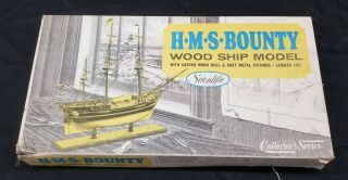 Vintage Scientific Models H.  M.  S.  Bounty Wood / Wooden Model Ship Unstarted