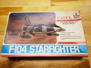F - 104 Starfighter 1/72 Scale Ertl Esci Vintage Model Kit
