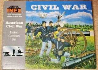 Imex 770 Civil War Union 6 Lb Cannon Set 1:32 One Cannon,  Three 54mm Figures