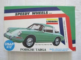 Vintage Lindberg Speedy Wheels,  Porsche Targa,  In Open Box,  Kit No.  1033