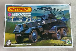 Matchbox Model Kit 1:76 Wwii German Sd.  Kfz232 Armored Radio Car Unassembled