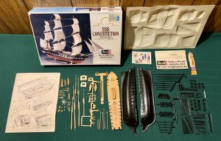 Vtg Antique 1987 Revell Uss Constitution Old Ironsides Model Ship