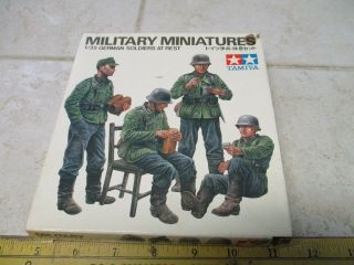 Vtg Tamiya Plastic Model Kit Military Miniatures 1/35 3629 Germans Soldiers Rest