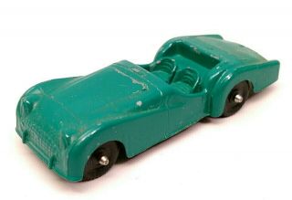 Vintage Green Tootsie Toy Triumph Tr - 3 Die - Cast Roadster Toy Car Circa 1950 - 60s