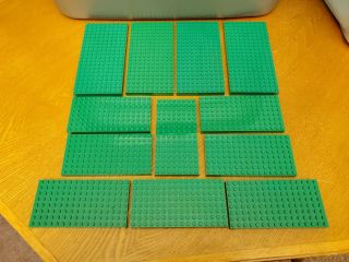 Vintage Lego 12 Green Base Plate 10 X 20 Thick Brick Baseplate 700ed 4204 8 X 16