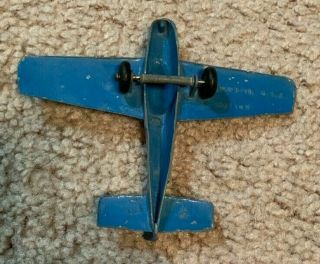 Vintage Blue 1950 ' s Tootsietoy Navion Plane 3