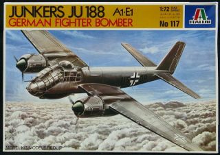 1/72 Italeri Models Junkers Ju - 188 A1 - E1 Wwii Bomber