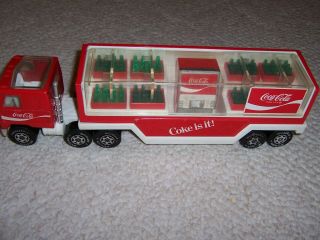 Vintage Buddy L Coca Cola Semi Trailer Delivery Truck With Bottle Cases