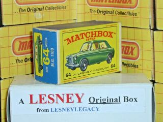 Matchbox Lesney 64b M.  G.  1100 model Type E3 EMPTY BOX ONLY 2