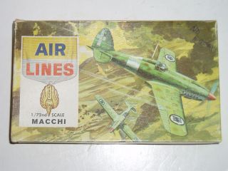 Vintage Air Lines 1:72 Macchi M.  C.  202 Folgore Fighter Model Airplane Kit - Usa