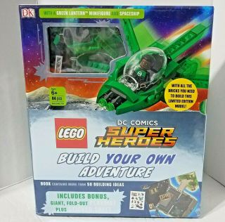 Lego Green Lantern Mini Figure Build Your Own Heroes Adventure Book 84 Pc.