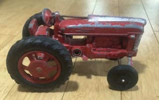 Vintage Hubley Red Diecast Tractor