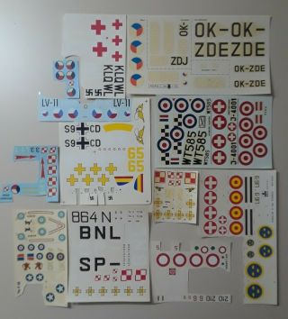 Decals For Model Airplanes - World War Ii - 1:72 Scale Various Nationalities