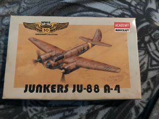 Academy Minicraft 1:144 Junkers Ju - 88 A - 4 Wwii 50th Anniversary Kit 4407
