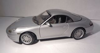 Hot Wheels 1:18 Scale Diecast Silver Porsche Carrera Sports Car
