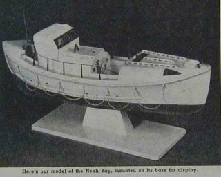 Coast Guard Lifeboat Neah Bay 1946 How - To Build Plans Wooden Model