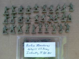 Airfix Miniatures Wwii Us Army Infantry Assorted Poses See Pictures