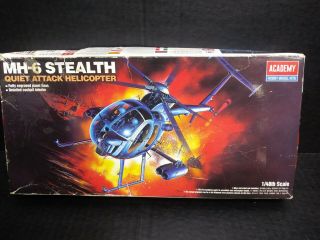 Academy Mh - 6 Stealth Quiet Attack Helicopter Plastic Model Kit 1/48 Scale