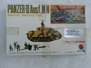 1/76 Scale Nitto Models Wwii German Panzer Iii Ausf.  M/n