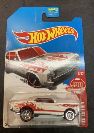 Hot Wheels Custom Red Edition ‘68 Chevy Nova With Real Riders