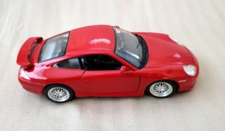 Burago Die Cast 1997 Red Porsche 911 Carrera Coupe In 1/18 - Made In Italy