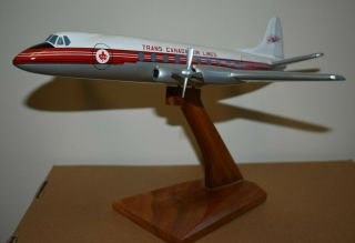 Vickers Viscount Mahogany Model Trans Canada Airlines Good Cond Missing 3 Props