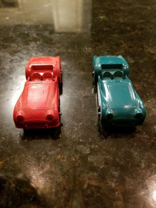 Vintage Green & Red Tootsie Toys Triumph Tr - 3 Die - Cast Roadster Toy Cars (2)