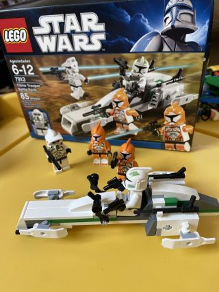 Lego Star Wars Set 7913 Clone Trooper Battle Pack W/ Minifigures & Instructions