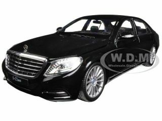 Box Mercedes Benz S Class Black 1/24 - 1/27 Diecast Model By Welly 24051