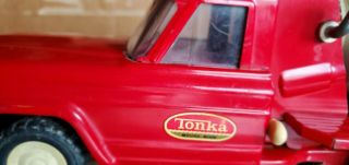 VINTAGE 1960 ' S METAL TONKA TOY RED JEEP TRUCK CEMENT MIXER Needs Restoration 2