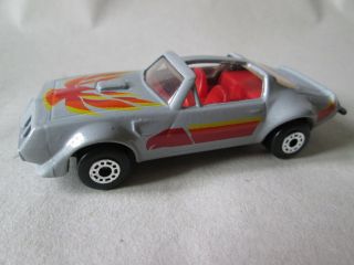 1979 Matchbox Pontiac T - Roof Firebird Turbo Car 35 (silver 1/64 Superfast)