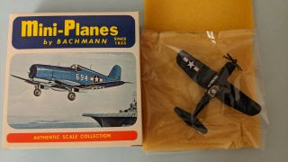 1/160 Vintage Bachmann Mini Planes Wwii 15 Corsair F - 4u 8315