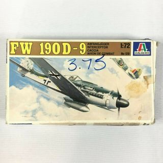 Focke Wulf Fw 190d - 9 German Jet Fighter Plane Model Kit 1/72 Italaerei 128