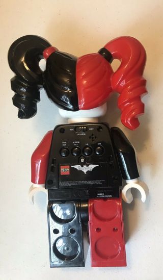 LEGO Batman Movie Harley Quinn Minifigure Light Up Alarm Clock Digital Plastic 3